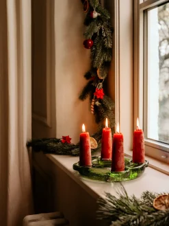 Adventskranz Thüringer Waldglas