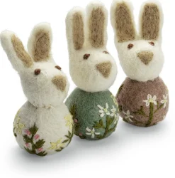 Anhänger Osterhase Filz bestickt