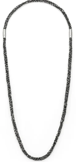 Armband gestrickt, Silber oxidiert