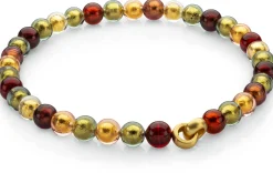 Collier Muranoglas, Bordeaux-Grün-Gold