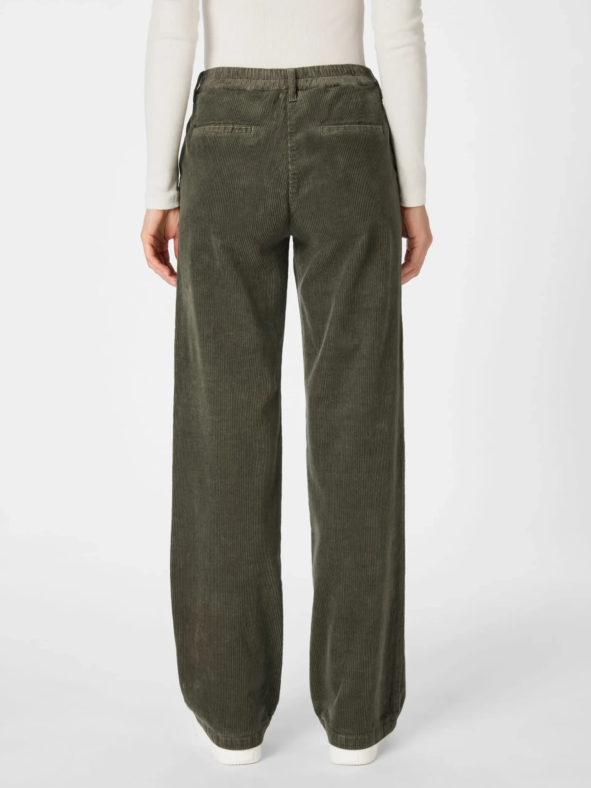 Damen-Cordhose weites Bein