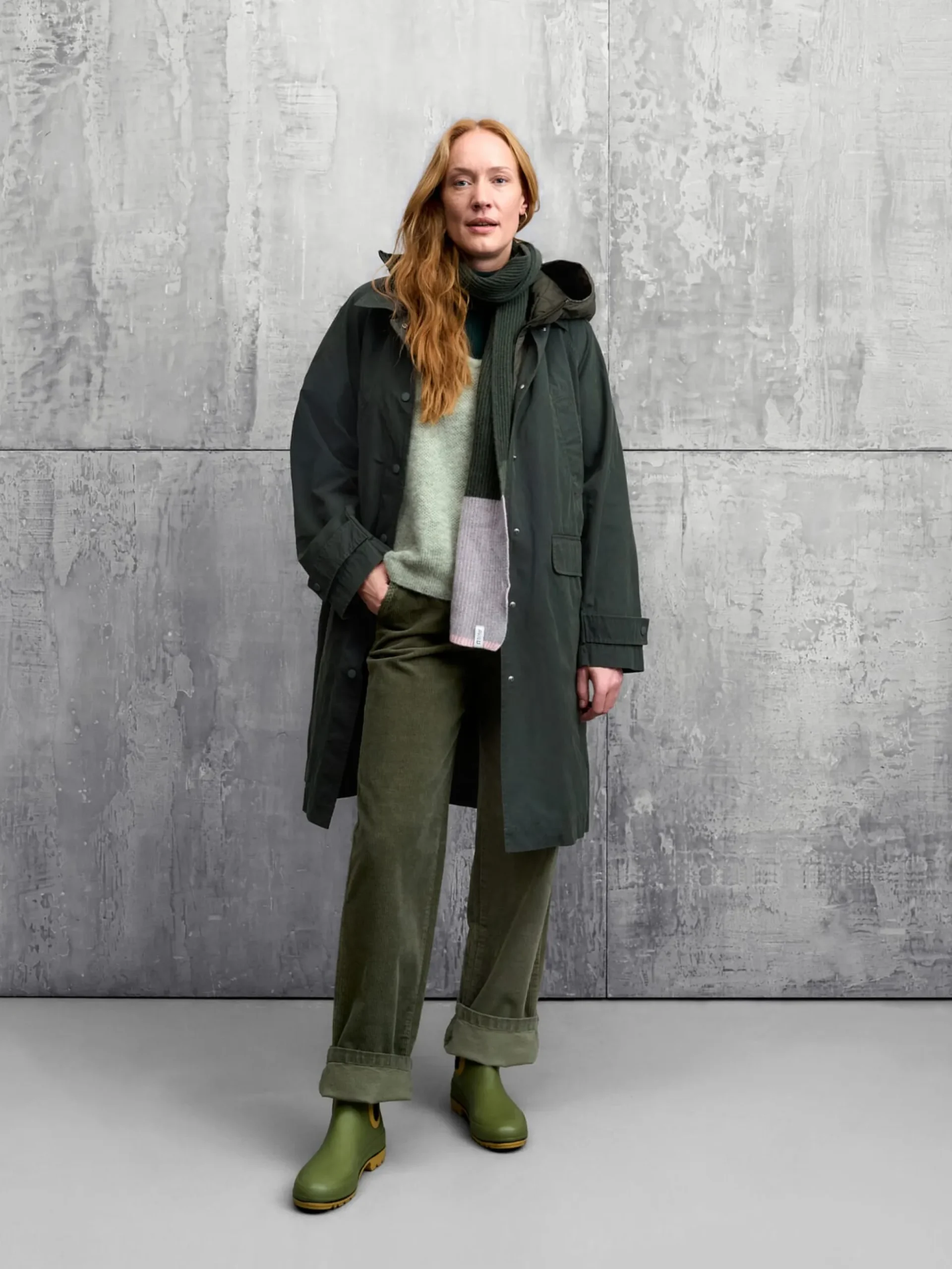 Damen-Cordhose weites Bein