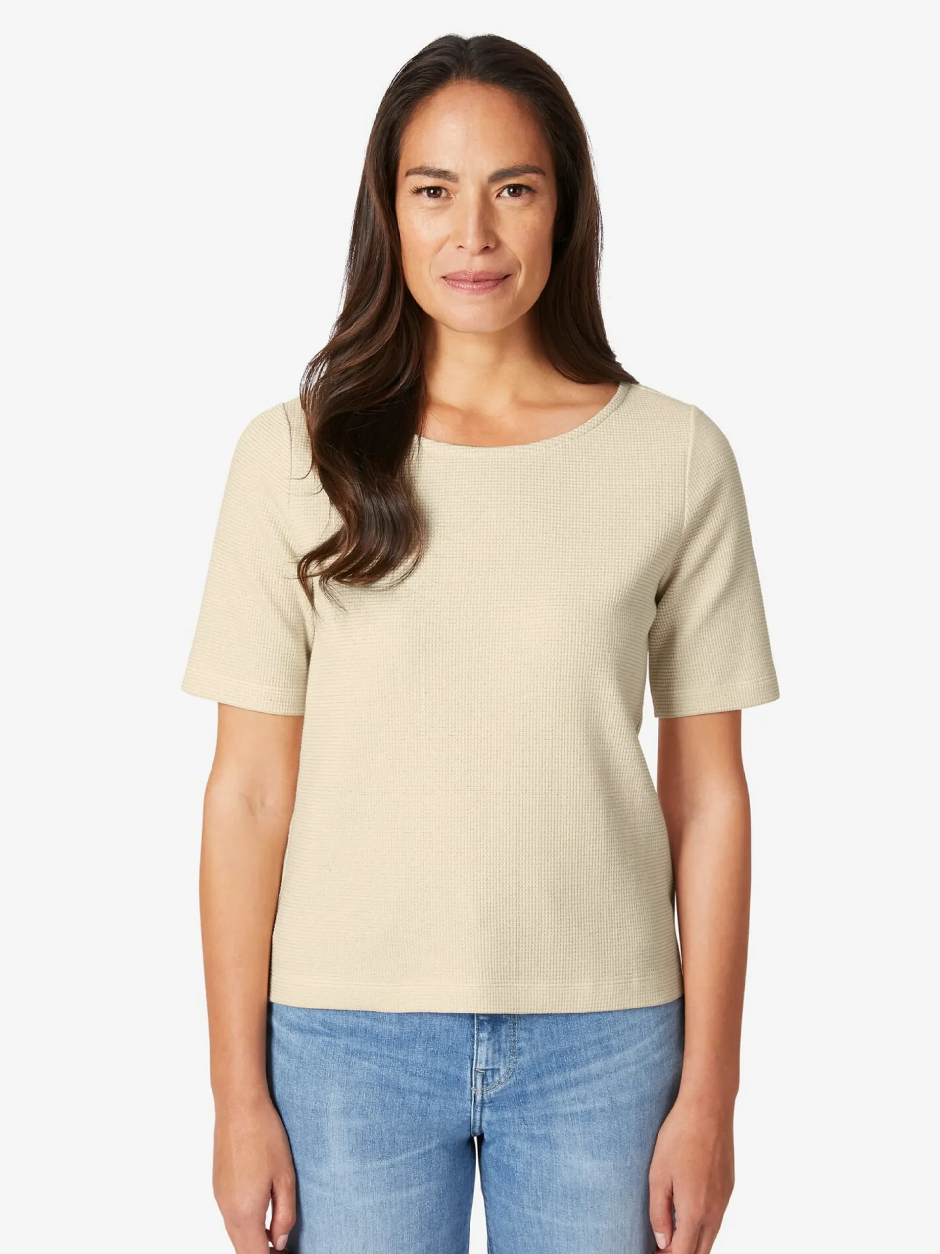 Damen-Glitzershirt Kurzarm