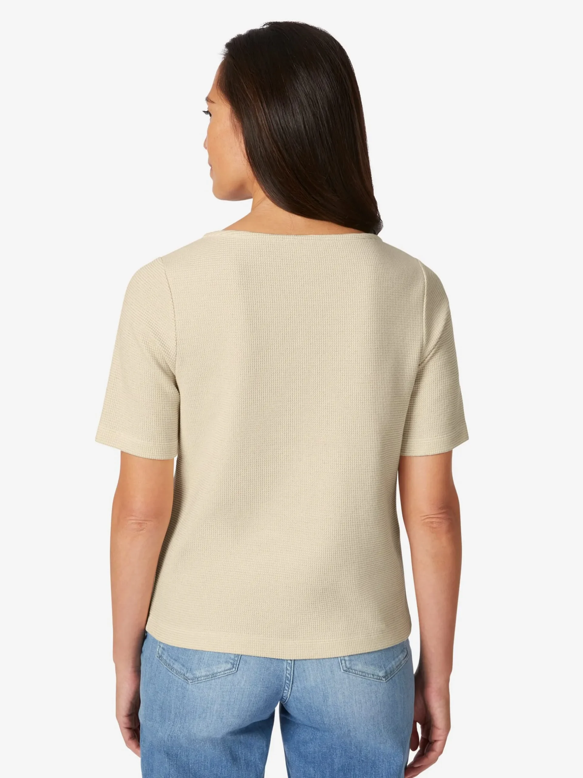 Damen-Glitzershirt Kurzarm