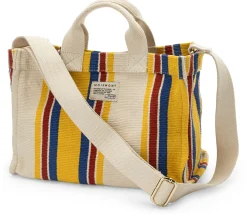 Damen-Handtasche N° 45 gestreift, natur-gelb