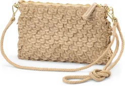 Damen-Handtasche strukturiert, champagner