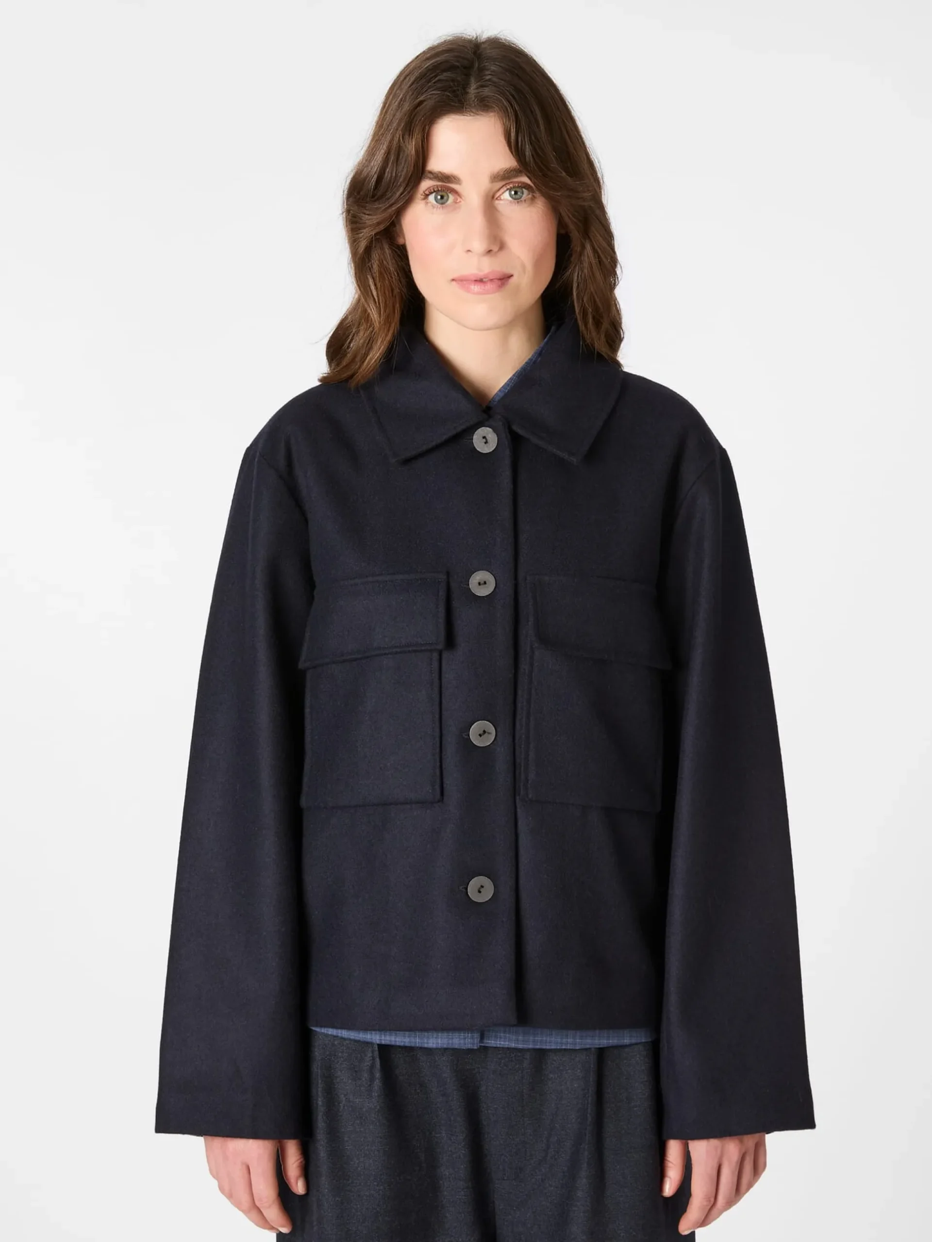 Damen-Hemdjacke Wolle