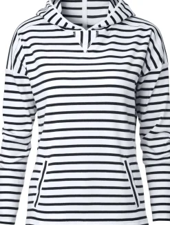 Damen-Hoodie gestreift