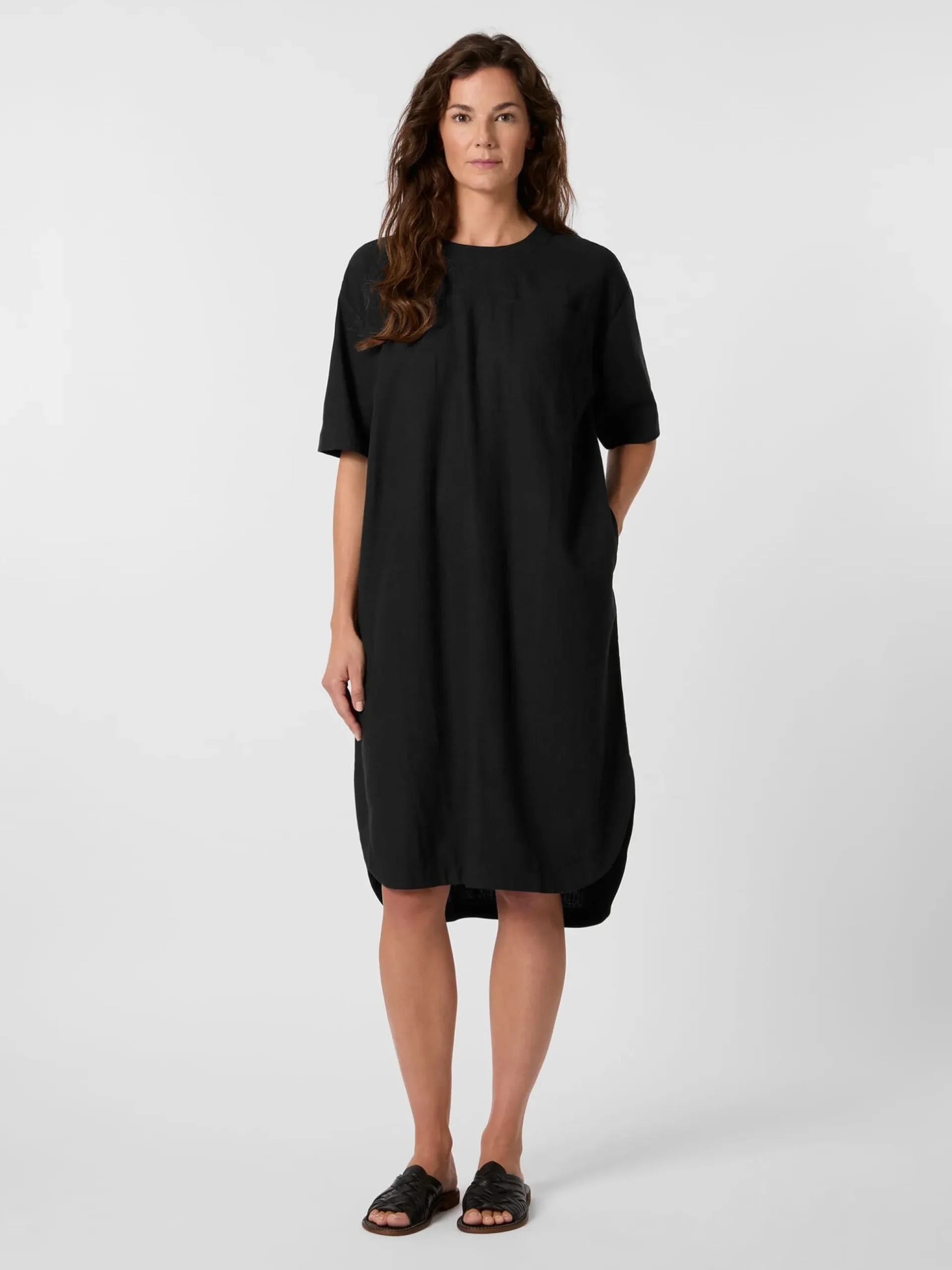 Damenkleid Lyocell-Leinen