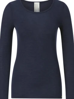 Damen-Langarmshirt Wolle-Seide