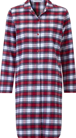 Damen-Nachthemd Flanell gemustert