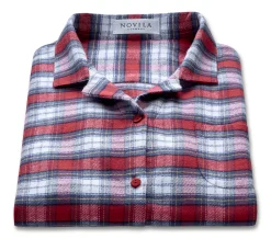 Damen-Nachthemd Flanell gemustert