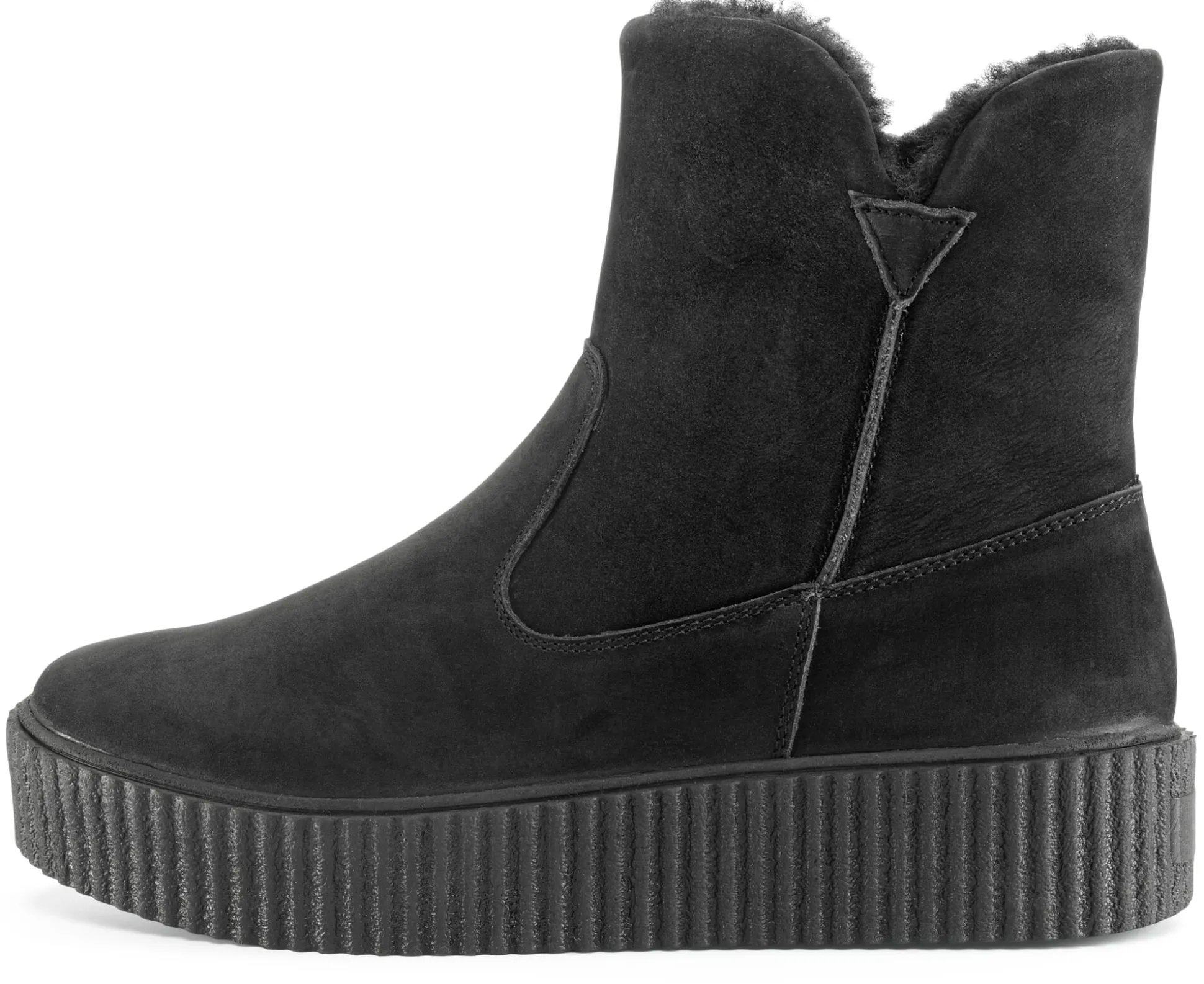 Damen-Nubukboot gefüttert