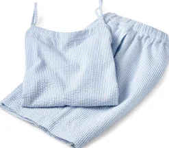 Damen-Pyjamatop Seersucker