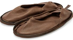 Damen-Reisepantoffel Leder