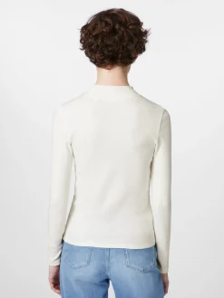 Damen-Rippenshirt Langarm