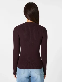 Damen-Rippenshirt Merinowolle