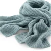 Damen-Rippenstrickschal, Petrol