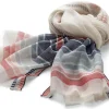 Damenschal Seide-Baumwolle, Multicolor