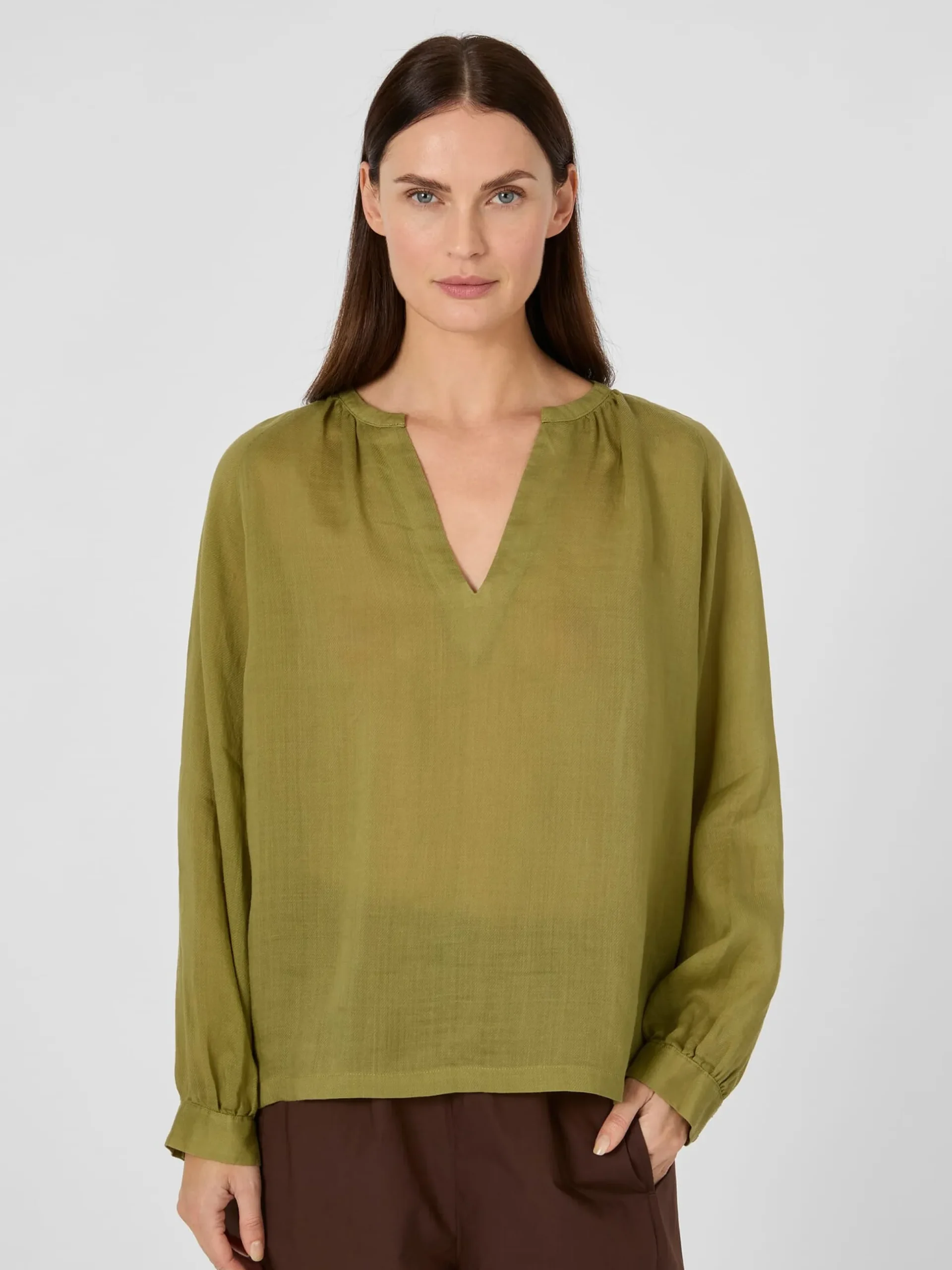 Damen-Schlupfbluse Ramie