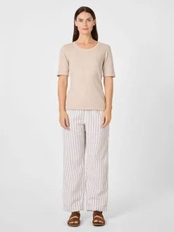 Damenshirt Ajourstrick mit Seide