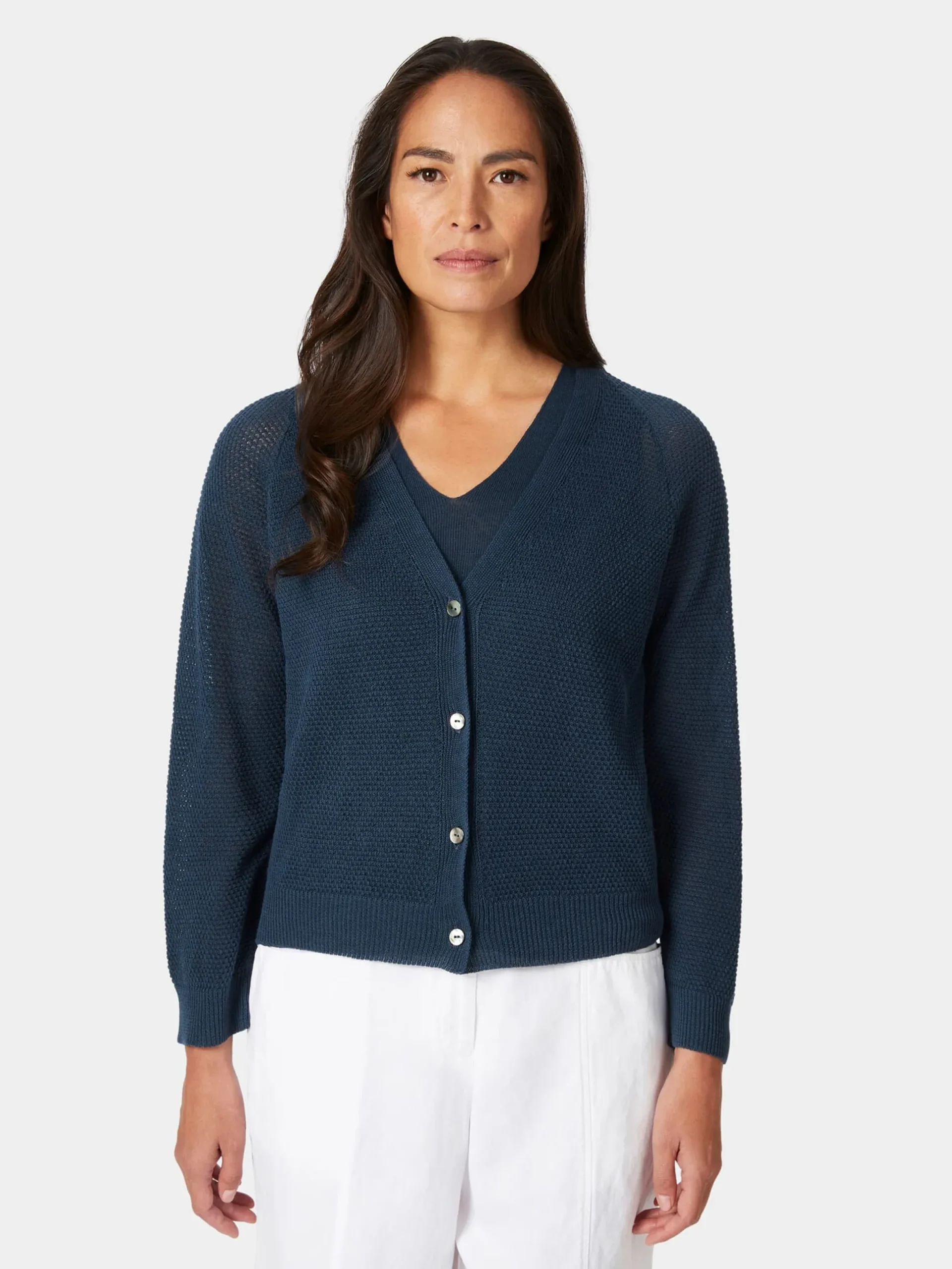 Damen-Strickjacke geknöpft
