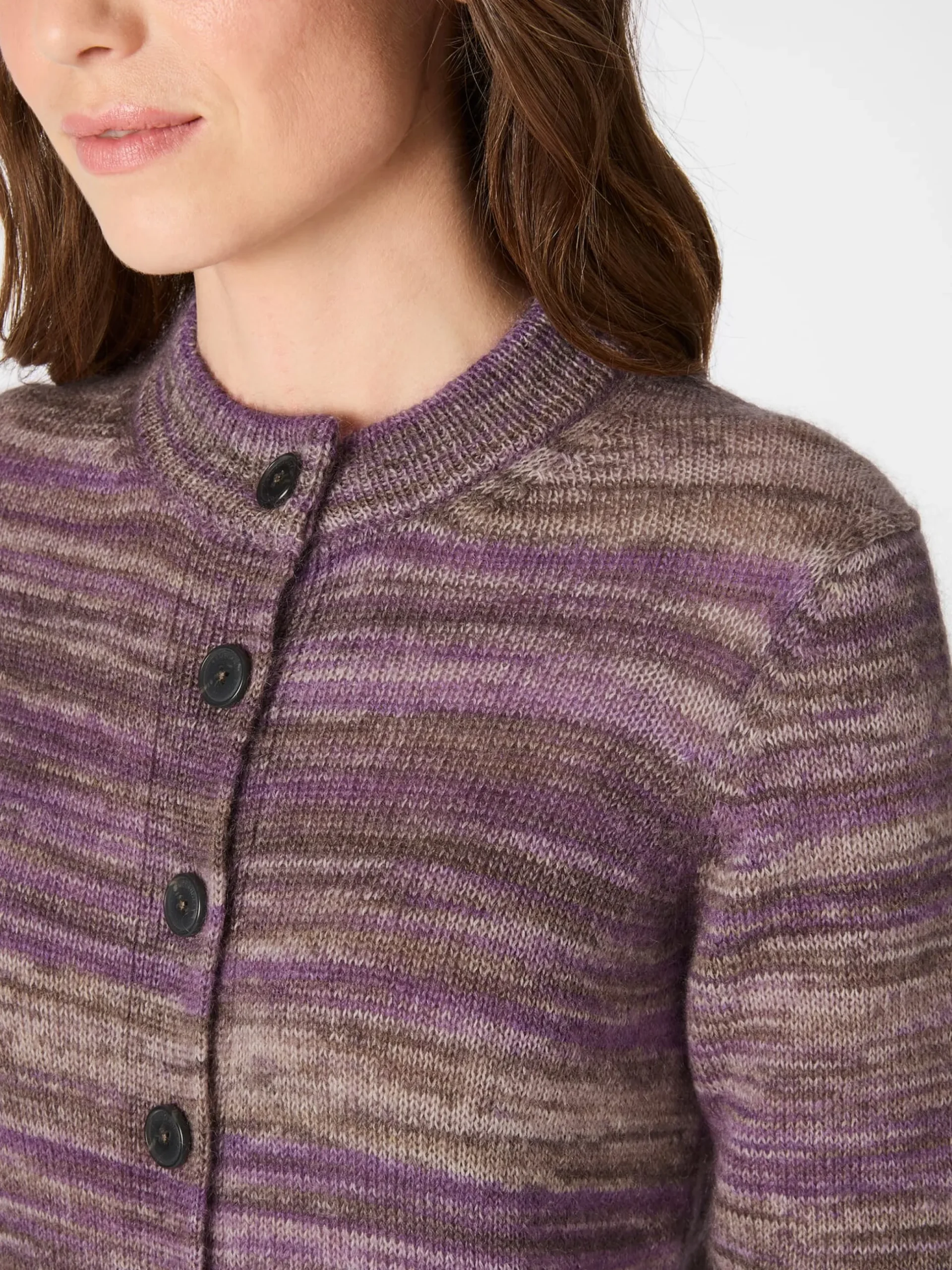 Damen-Strickjacke meliert