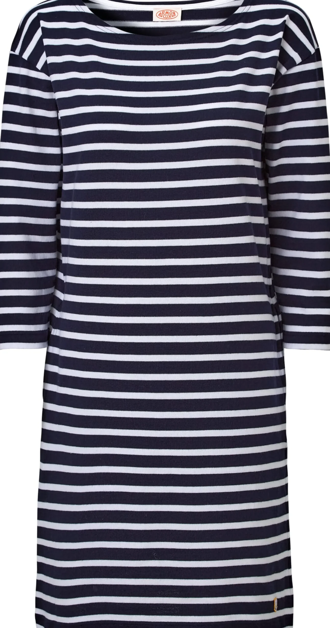 Damen-Strickkleid geringelt