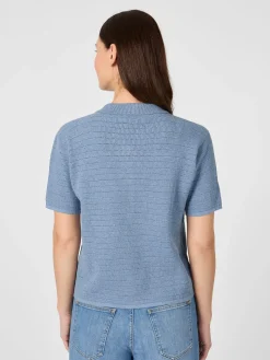 Damen-Strickpolo geknöpft
