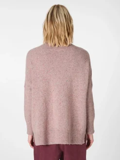 Damen-Strickpullover gesprenkelt