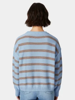 Damen-Strickpullover gestreift