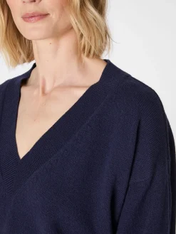 Damen-Strickpullover V-Ausschnitt