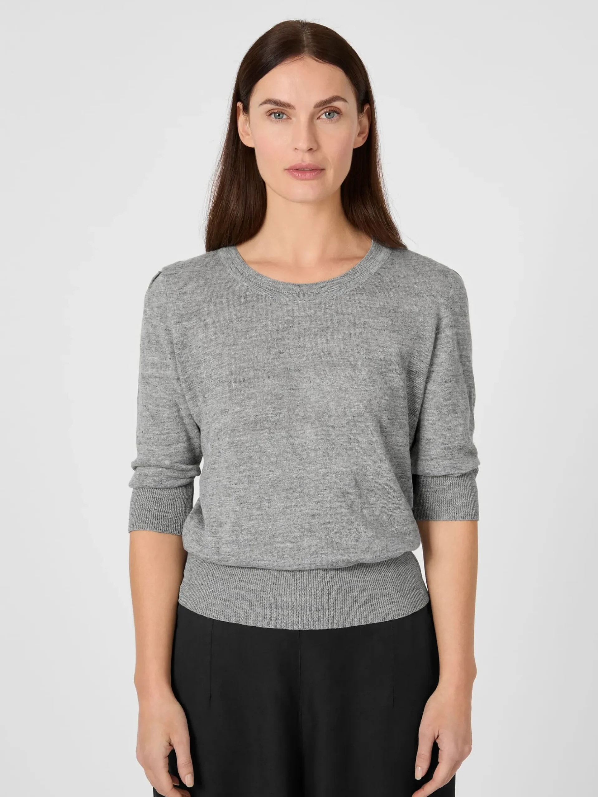 Damen-Strickshirt Dreiviertelarm