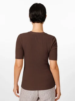 Damen-T-Shirt gerippt