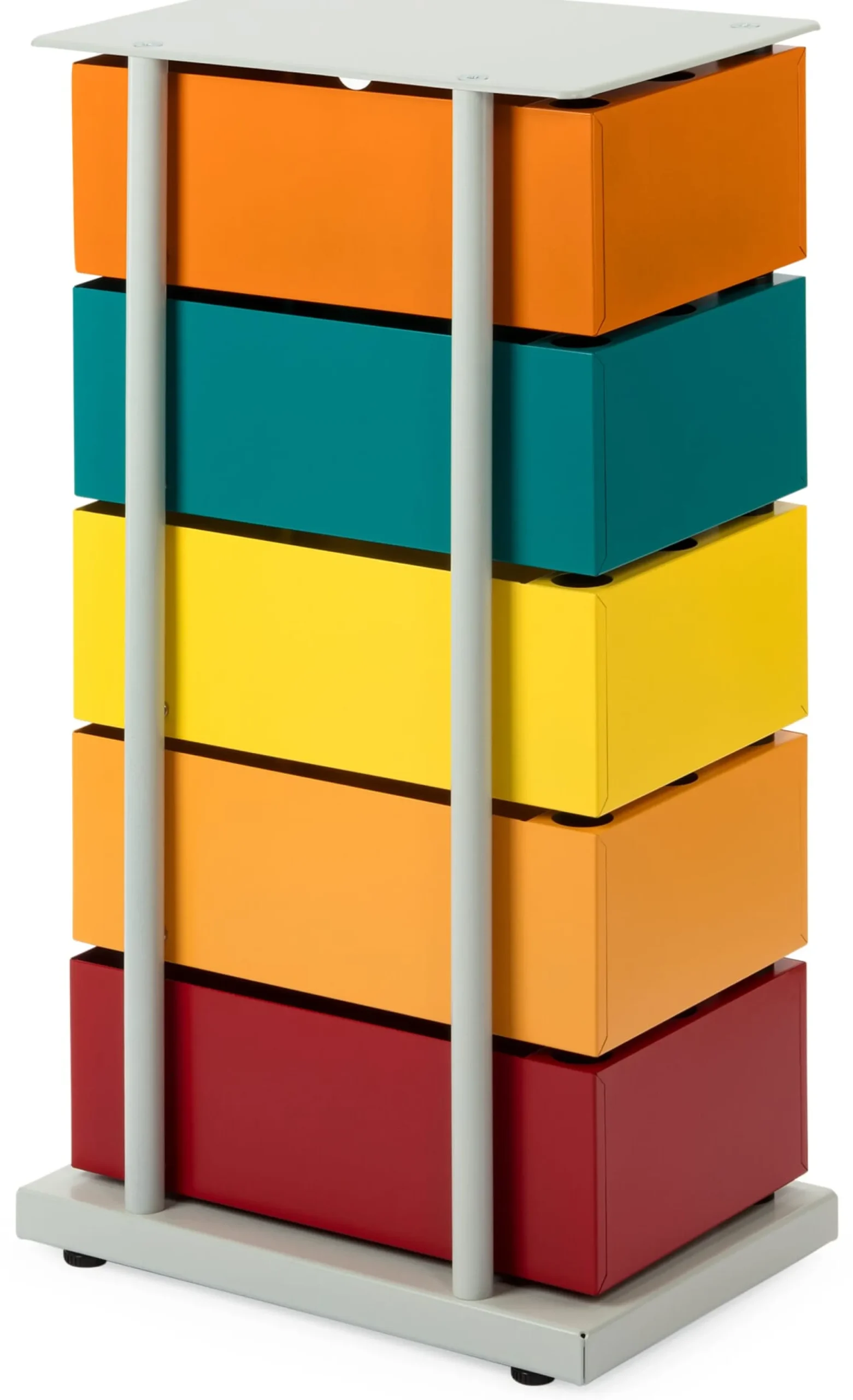 Drehladen-Container Stahlblech 5-fach Polychrom Bruno