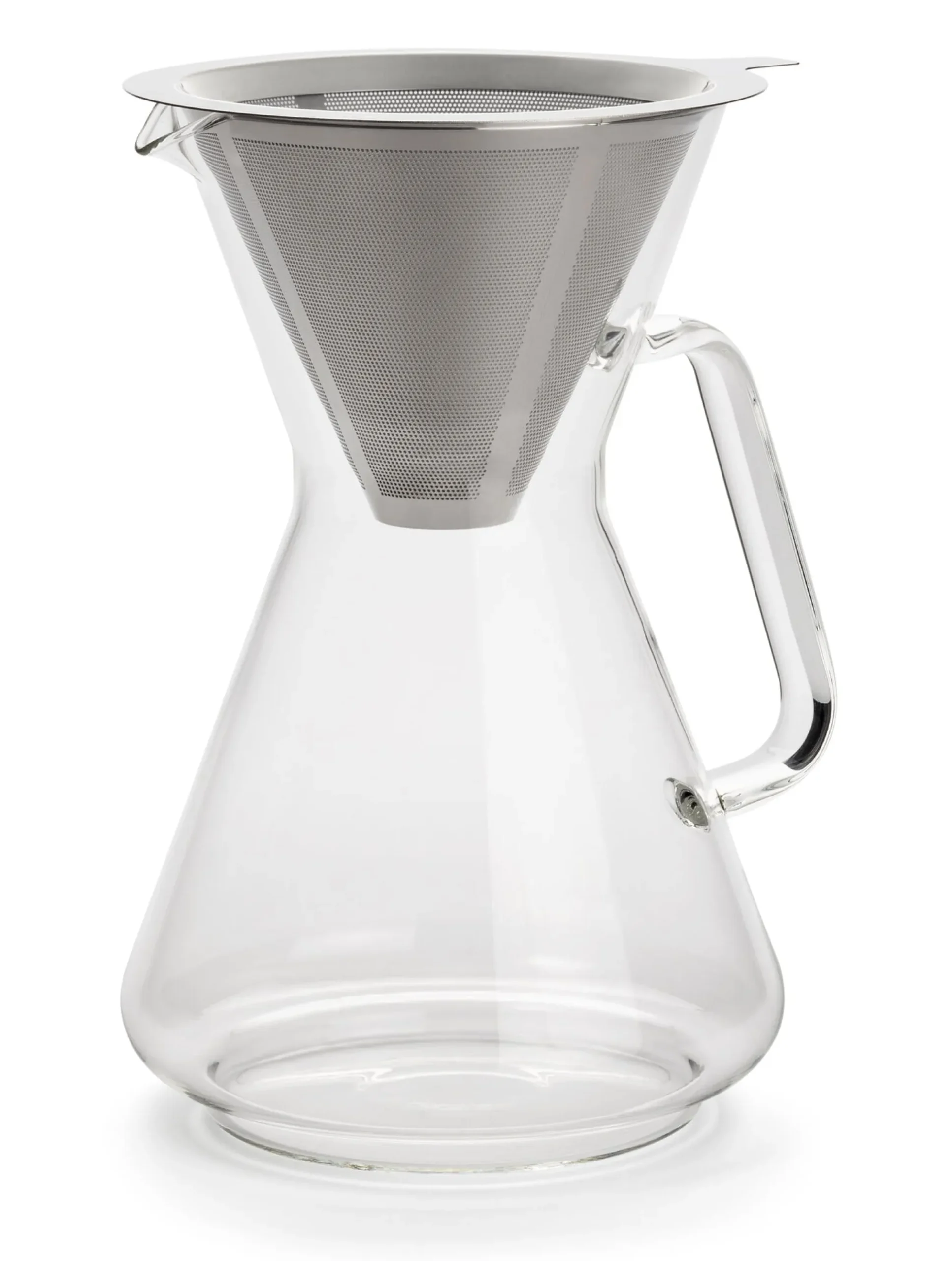 Edelstahl-Permanentfilter für Kaffeebereiter mit Dauerfilter Borosilikatglas