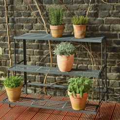 Faltbare Blumenbank Stahl