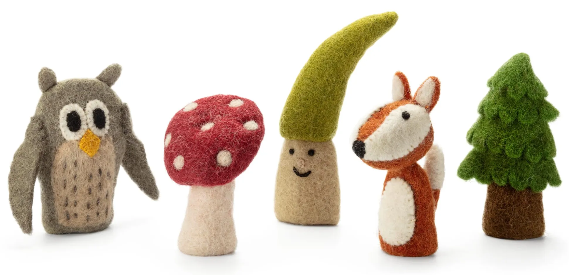 Fingerpuppen Wald Filz