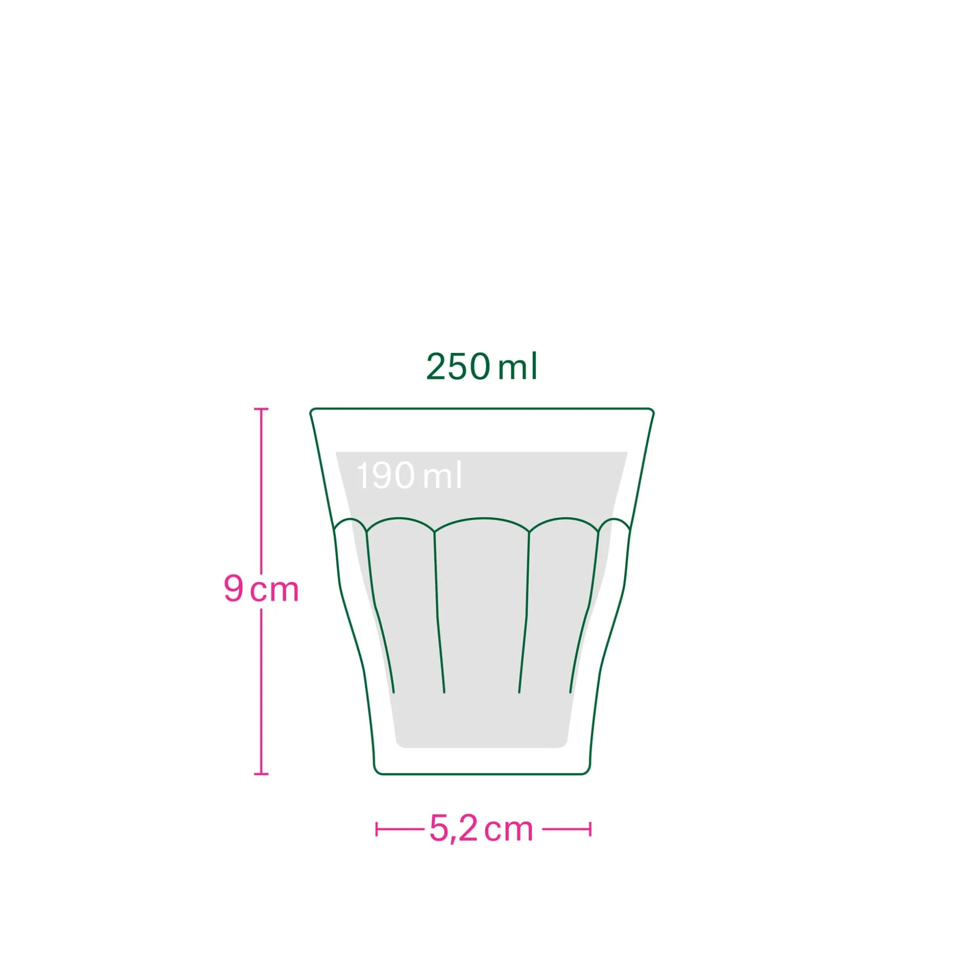 Französisches Bistroglas Grau