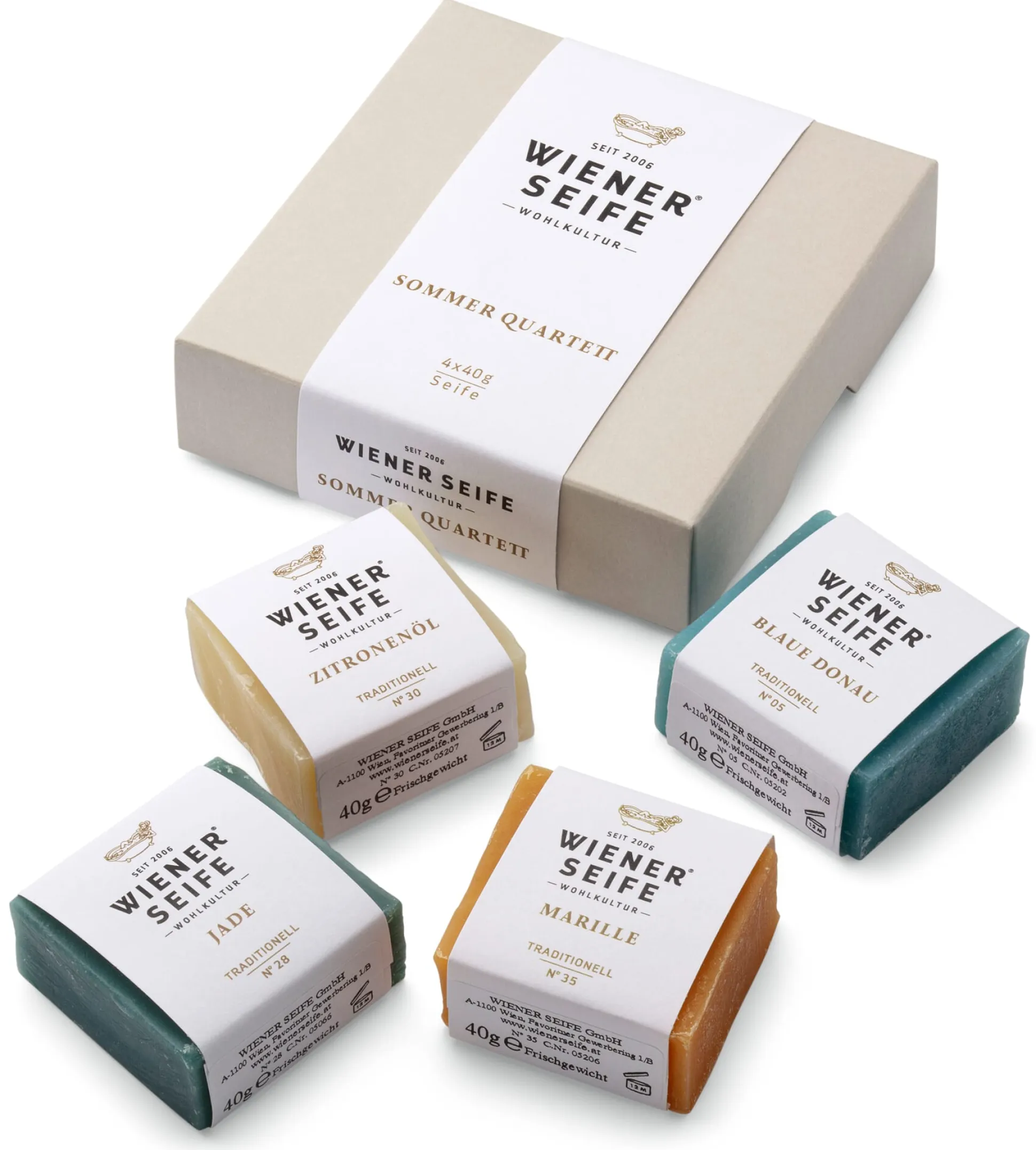 Geschenkset Wiener Seifen Sommerquartett