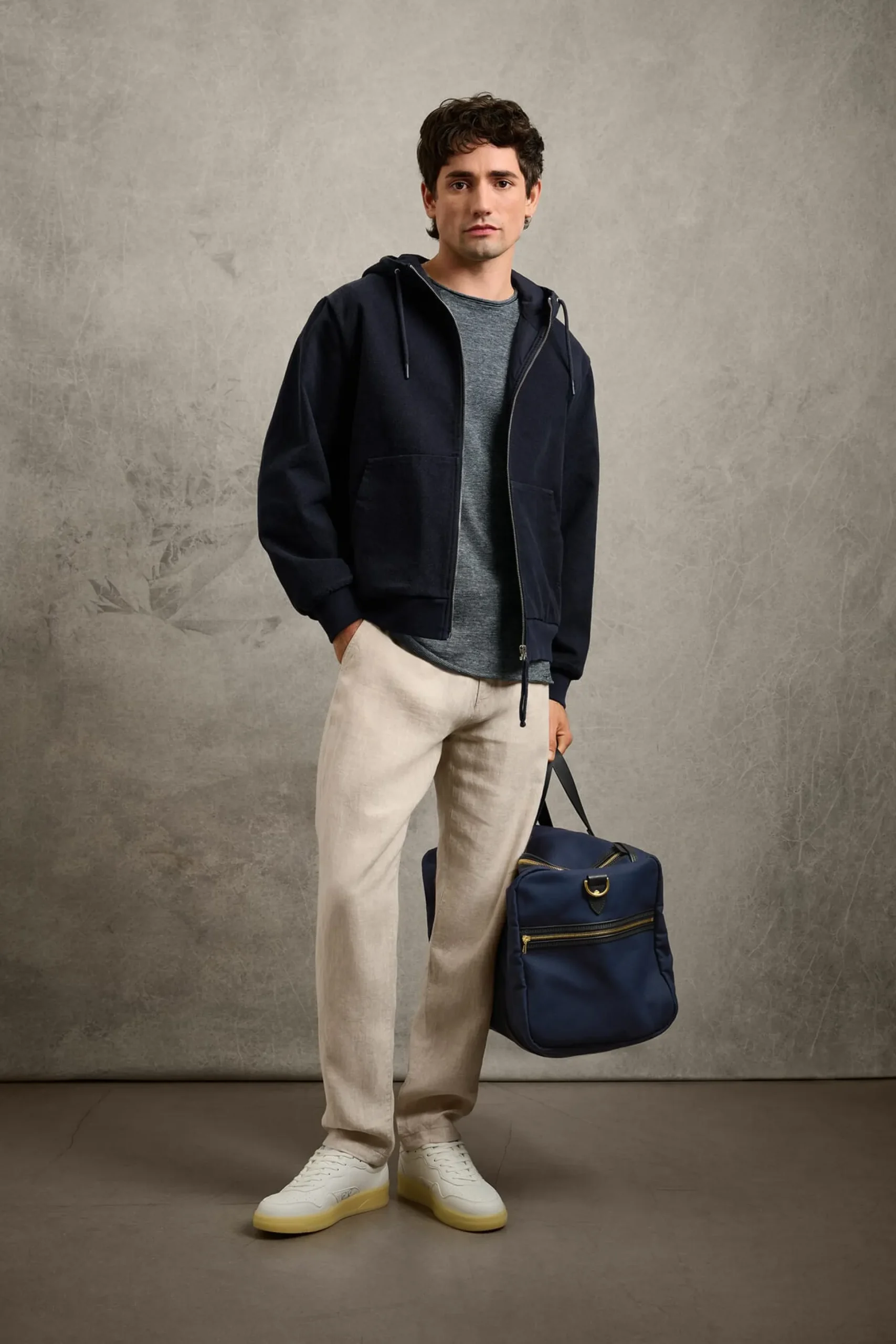 Herren-Blousonjacke mit Kapuze
