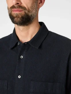 Herren-Hemdjacke gestreift