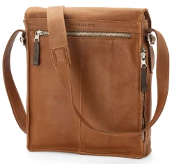 Herren-Leder Crossbag, Cognac