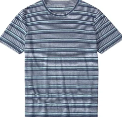 Herren-Leinen-T-Shirt gestreift