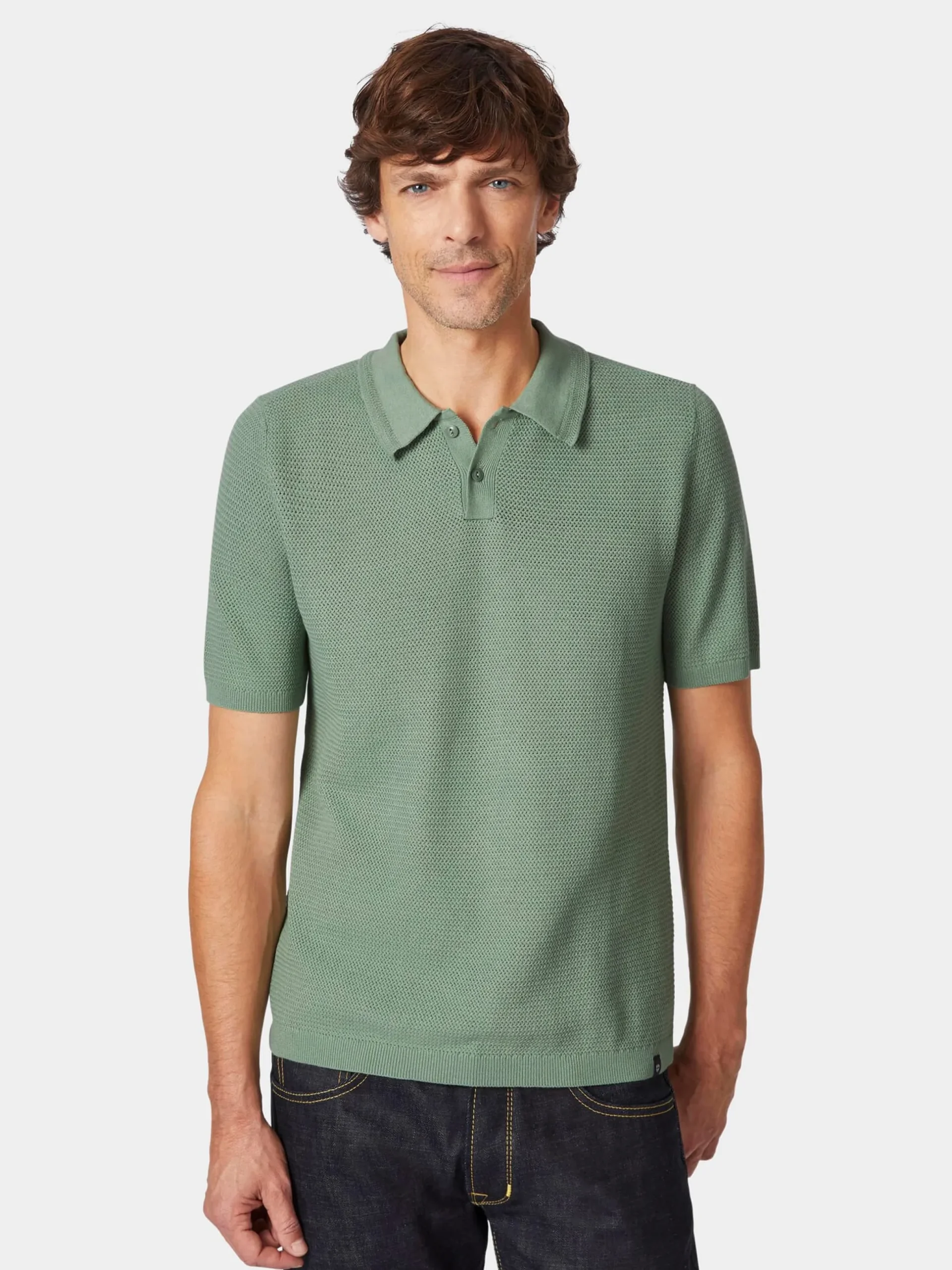 Herren-Poloshirt gestrickt