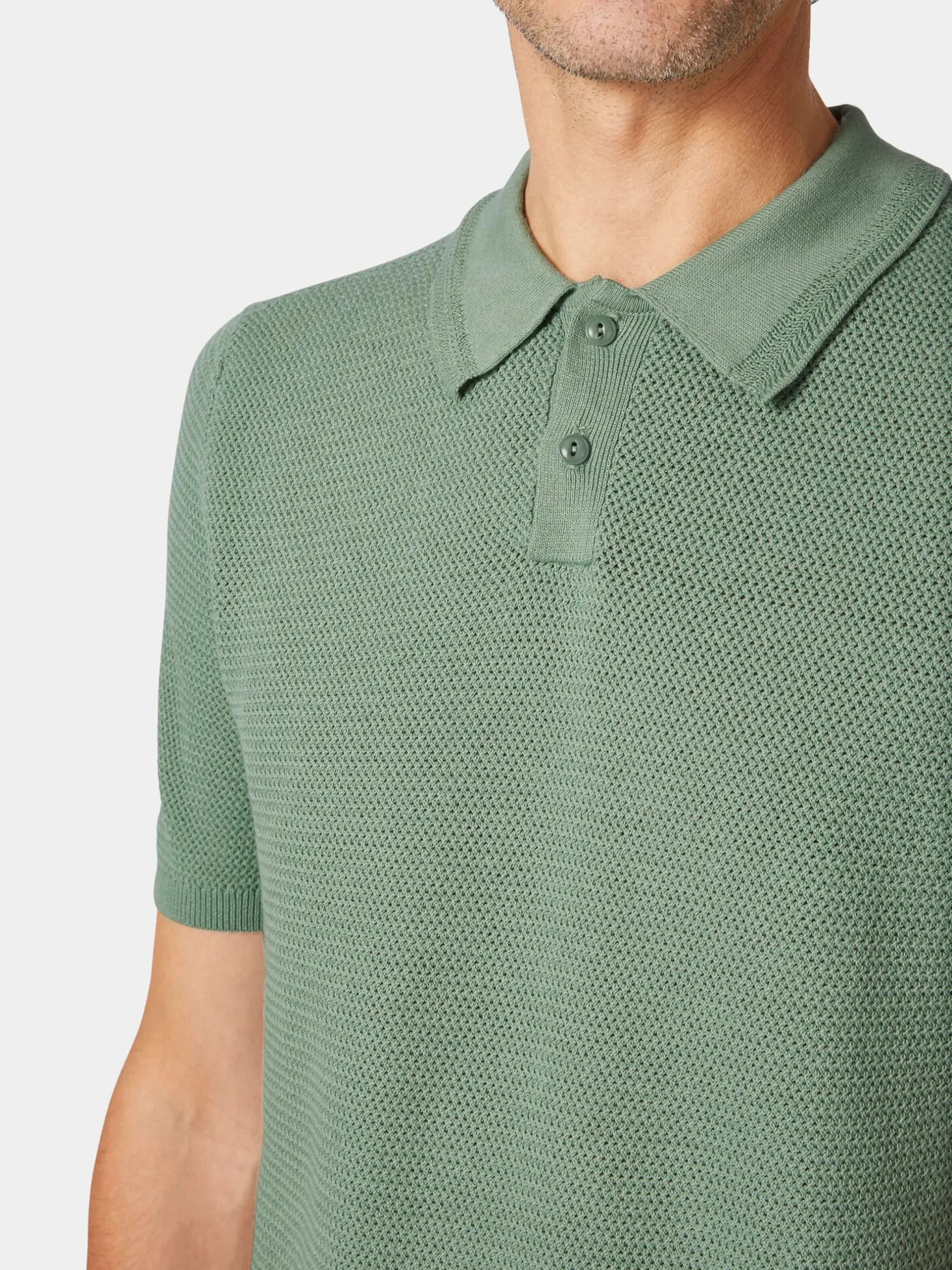 Herren-Poloshirt gestrickt