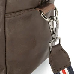 Herren-Schultertasche Leder, Braun