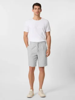Herrenshorts Leinen gestreift