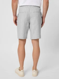 Herrenshorts Leinen gestreift