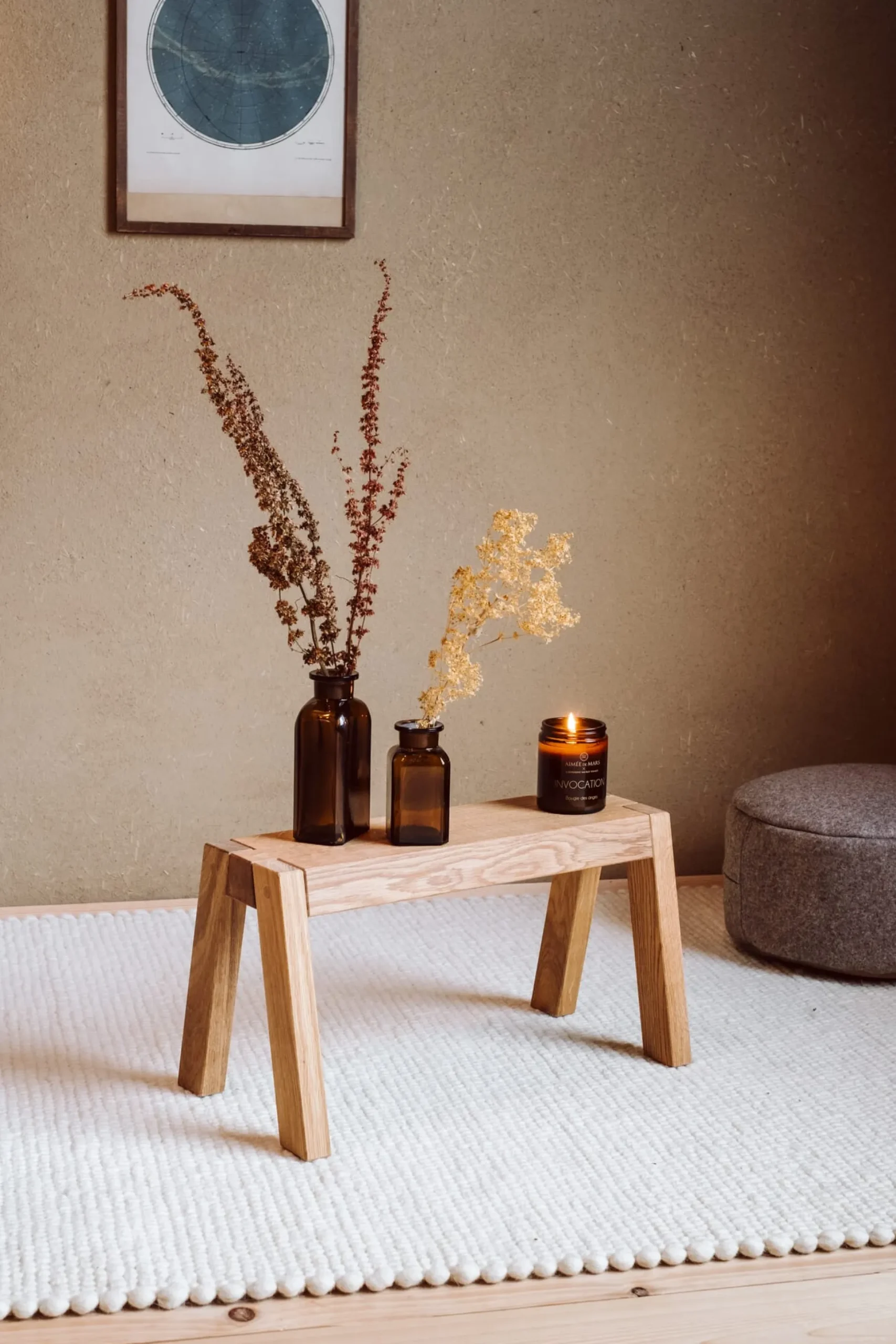 Hocker Eichenholz